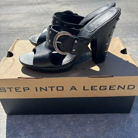 Harley-Davidson Black Women's Heels - Picture 3 of 11